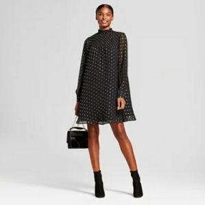 A New Day Smocked Top Gold Foil Dress